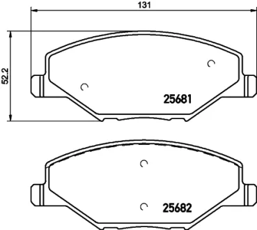 Колодки гальмівні передні Skoda Fabia 1.2-1.6D 01.07- HELLA PAGID 8DB 355 020-521