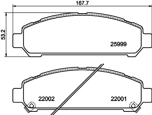 Гальмівні колодки пер. Toyota Venza 08- HELLA PAGID 8DB355021821 (фото 1)