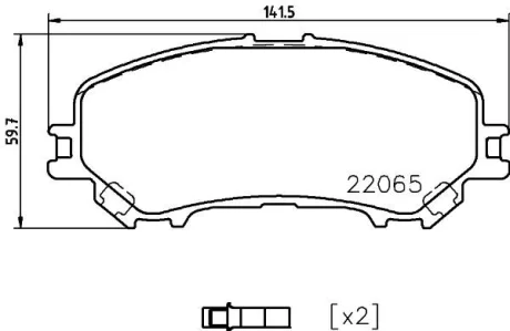 Колодки гальмівні дискові комплект. передн. HELLA PAGID 8DB355021861