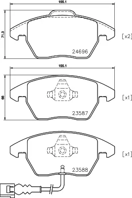 Автодеталь HELLA PAGID 8DB355023161 (фото 1)