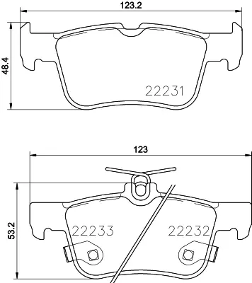Гальмівні колодки Ford Galaxy, Mondeo V, S-Max Ford Usa Fusion Lincoln Mkz 1.0-3.5 09.06- HELLA PAGID 8DB 355 023-301 (фото 1)