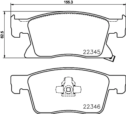 HELLA OPEL гальмівні колодки передн. ASTRA K 15- HELLA PAGID 8DB355024781 (фото 1)