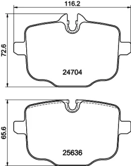 Колодки гальмівні дискові комплект задні HELLA PAGID 8DB355024921