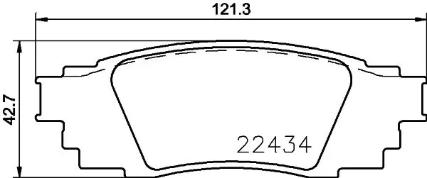 Колодки гальмівні дискові комплект задні HELLA PAGID 8DB355025121 (фото 1)