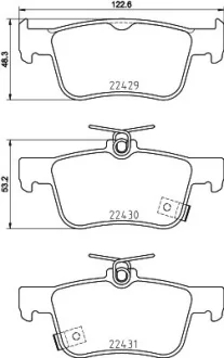 Гальмівнi колодки дисковi зад. Honda Civic 17- HELLA PAGID 8DB 355 025-251