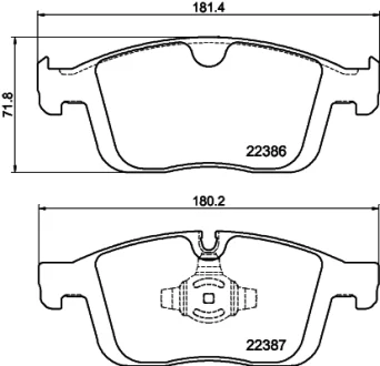 Гальмівнi колодки пер.Vollvo XC60 15- HELLA PAGID 8DB 355 025-261