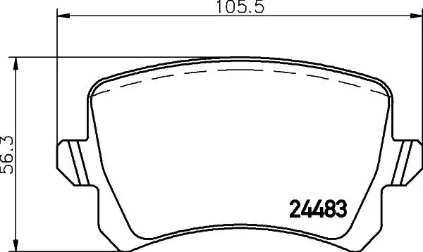 Гальмівні колодки зад. Golf/CC/Passat/Tiguan 05- HELLA PAGID 8DB 355 025-331 (фото 1)