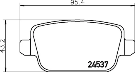 HELLA FORD гальмівні колодки дискові задн. (з пластинами) Mondeo 06- VOLVO S80 HELLA PAGID 8DB355025371