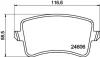 Колодки тормозные зад. AUDI A4-A5-Q5 HELLA PAGID 8DB355025381 (фото 1)