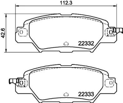 Колодки гальмівні дискові комплект. задн. HELLA PAGID 8DB355025461