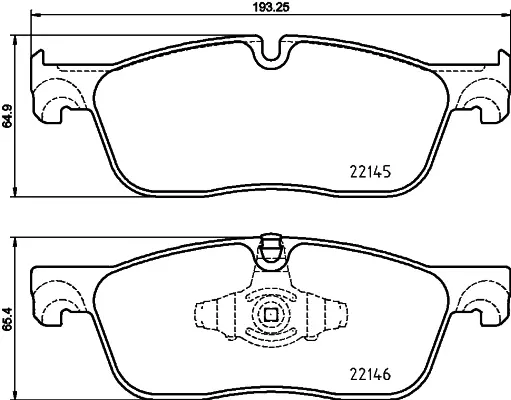 Гальмівні колодки передні Land Rover Evogue 14- HELLA PAGID 8DB 355 025-701 (фото 1)