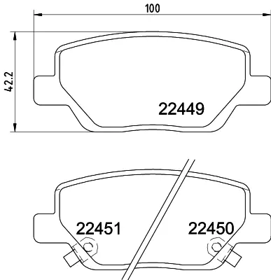 HELLA FIAT колодки гальмівні задні TIPO 15- HELLA PAGID 8DB355025861 (фото 1)