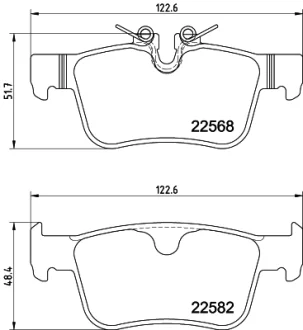 HELLA VOLVO колодки гальм. задні S60/S90/V60V90 16- HELLA PAGID 8DB355025971