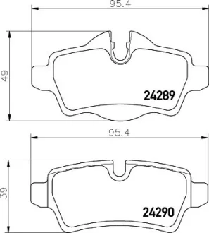 HELLA MINI колодки гальмівні задні R56, R57 HELLA PAGID 8DB355031791