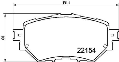 Колодки дискові передні (версії для USA/Mexico) Mazda 3 2013- HELLA PAGID 8DB 355 032-091