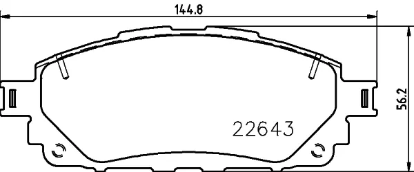 HELLA TOYOTA гальмівні колодки HILUX VIII 2.4 D 4WD 15- HELLA PAGID 8DB355032961 (фото 1)