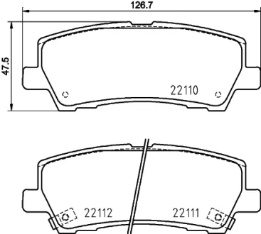 HELLA FORD USA гальмівні колодки задні MUSTANG 14- HELLA PAGID 8DB355036441