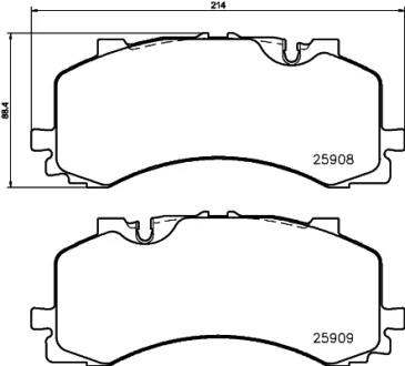Колодки гальмівні комплект HELLA PAGID 8DB355036471