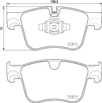 8DB355036491 Комплект гальмівних накладок, дискове гальмо HELLA PAGID 8DB 355 036-491