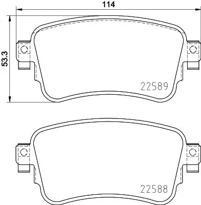 Гальмівні колодки Citroen Jumpy Opel Vivaro C, Zafira Peugeot Expert 1.5D-Electric 02.16- HELLA PAGID 8DB 355 037-681 (фото 1)