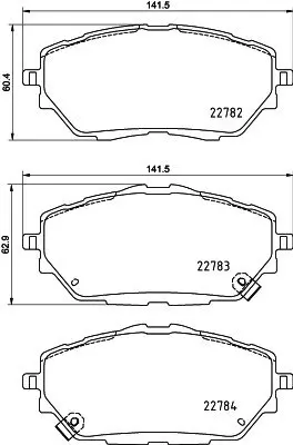 HELLA TOYOTA гальмівні колодки перед. C-HR 16-, COROLLA 2.0 Hybrid 19- HELLA PAGID 8DB355037761 (фото 1)