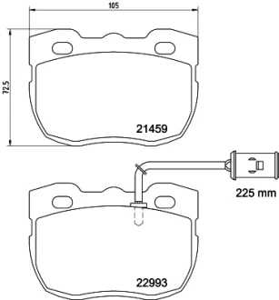 HELLA LAND ROVER гальмівні колодки передні DISCOVERY I 2.5 89-, RANGE ROVER I 2.5 92- HELLA PAGID 8DB355037941