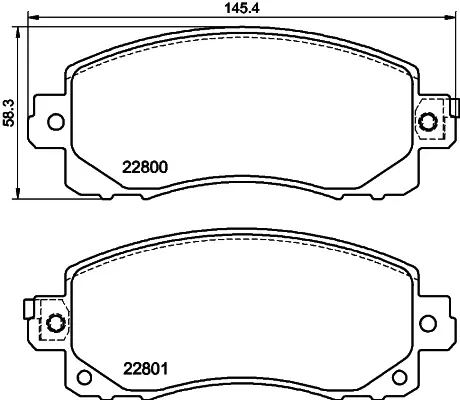 HELLA SUBARU гальмівні колодки передн FORESTER 18-, IMPREZA 16-, XV 17- HELLA PAGID 8DB355039161 (фото 1)
