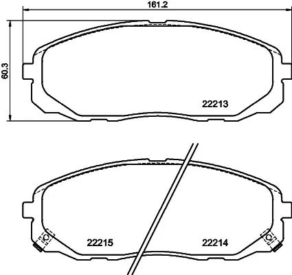 Колодки гальмівні, дискове гальмо HELLA PAGID 8DB355039441 (фото 1)