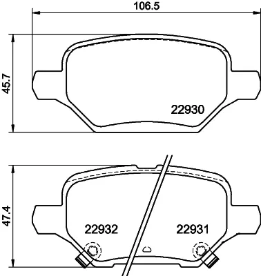 Автодеталь HELLA PAGID 8DB355040181 (фото 1)