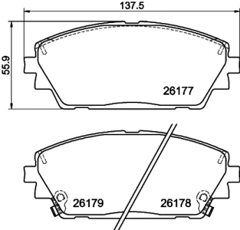 Колодки гальмівні передні HELLA PAGID 8DB355040271