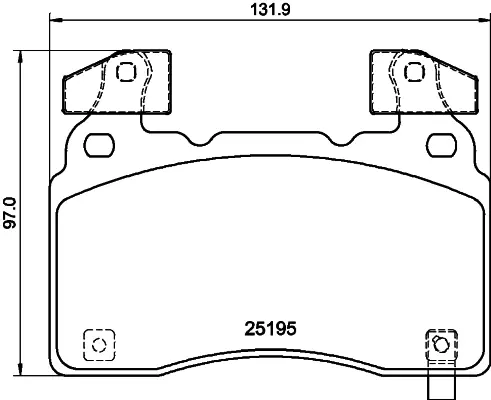 8DB355040471 Комплект гальмівних накладок, дискове гальмо HELLA PAGID 8DB 355 040-471 (фото 1)
