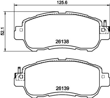 Колодки гальмiвнi, дискове гальмо HELLA PAGID 8DB355040571