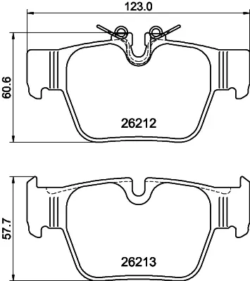 HELLA BMW колодки гальмівні задні F44, F39, MINI HELLA PAGID 8DB355040581 (фото 1)