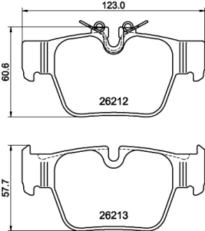 HELLA BMW колодки гальмівні задні F44, F39, MINI HELLA PAGID 8DB355040581