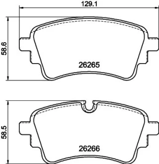 HELLA AUDI колодки гальмівні задн. A4 2.0 16-, A5 1.4 16-, VW HELLA PAGID 8DB355040941