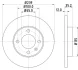 HELLA PRO VW гальмівний диск передн. Audi 80, Golf I,II,III,Passat,Vento HELLA PAGID 8DD355100131 (фото 4)