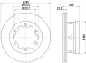Гальмівний диск заднiй DB Sprinter Series (W906)/Sprinter Series (W903)/Sprinter Series (W904)/LT (95-06) HELLA PAGID 8DD 355 105-811 (фото 1)
