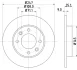 HELLA CITROEN гальмівний диск задній Berlingo, C2, C3, C4 HELLA PAGID 8DD355108391 (фото 4)