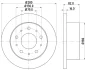 HELLA PRO CITROEN гальмівний диск задн. Jumper HELLA PAGID 8DD355108981 (фото 4)