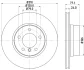 Гальмівний диск перед. BMW 520i/525i/525d(E60) 7.03-(310x24mm HELLA PAGID 8DD 355 109-901 (фото 4)