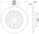 HELLA VW диск гальмівний задній AUDI A6 2.0i 2.4i 2.7TDI 2.8FSI 3.0i 05- (302*11.7) HELLA PAGID 8DD355111181 (фото 4)