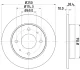 HELLA PRO MITSUBISHI гальмівний диск задн. COLT CZC VI 1.5 06, COLT VI 1.1, 1.3, 1.5 04-, SMART HELLA PAGID 8DD355111531 (фото 4)