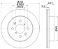HELLA PRO OPEL гальмівний диск передн. AGILA (A) 00-, SUBARU, SUZUKI HELLA PAGID 8DD355111591 (фото 4)