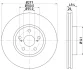 HELLA PRO TOYOTA гальмівний диск передн. AVENSIS 1.6, 1.8, 2.0 03- HELLA PAGID 8DD355111631 (фото 4)
