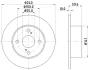 HELLA TOYOTA гальмівний диск задн. COROLLA 1.4, 1.6, 1.9 99- HELLA PAGID 8DD355111711 (фото 4)