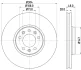 Диск гальмівний передн. Peugeot Expert 1.6HDi-2.0HDi 01.07- HELLA PAGID 8DD 355 113-671 (фото 4)