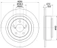 HELLA SUBARU диск гальмівний задн. Legacy III,IV 98-, Outback 00- HELLA PAGID 8DD355113791 (фото 4)