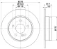 Диск гальмівний зад. Mercedes C (C204), C T-Model (S204), C (W204) 1.6-2.2D 01.07- HELLA PAGID 8DD355114181 (фото 4)