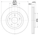 Диск гальмівний перед. Nissan Qashqai 1.6 16V 2.0 16V 1.5DCI 06.12-, 2.0DCI 07.04- HELLA PAGID 8DD 355 114-601 (фото 4)