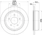 HELLA PRO JEEP гальмівний диск задн. Grand Cherokee 92-99 HELLA PAGID 8DD355114801 (фото 4)